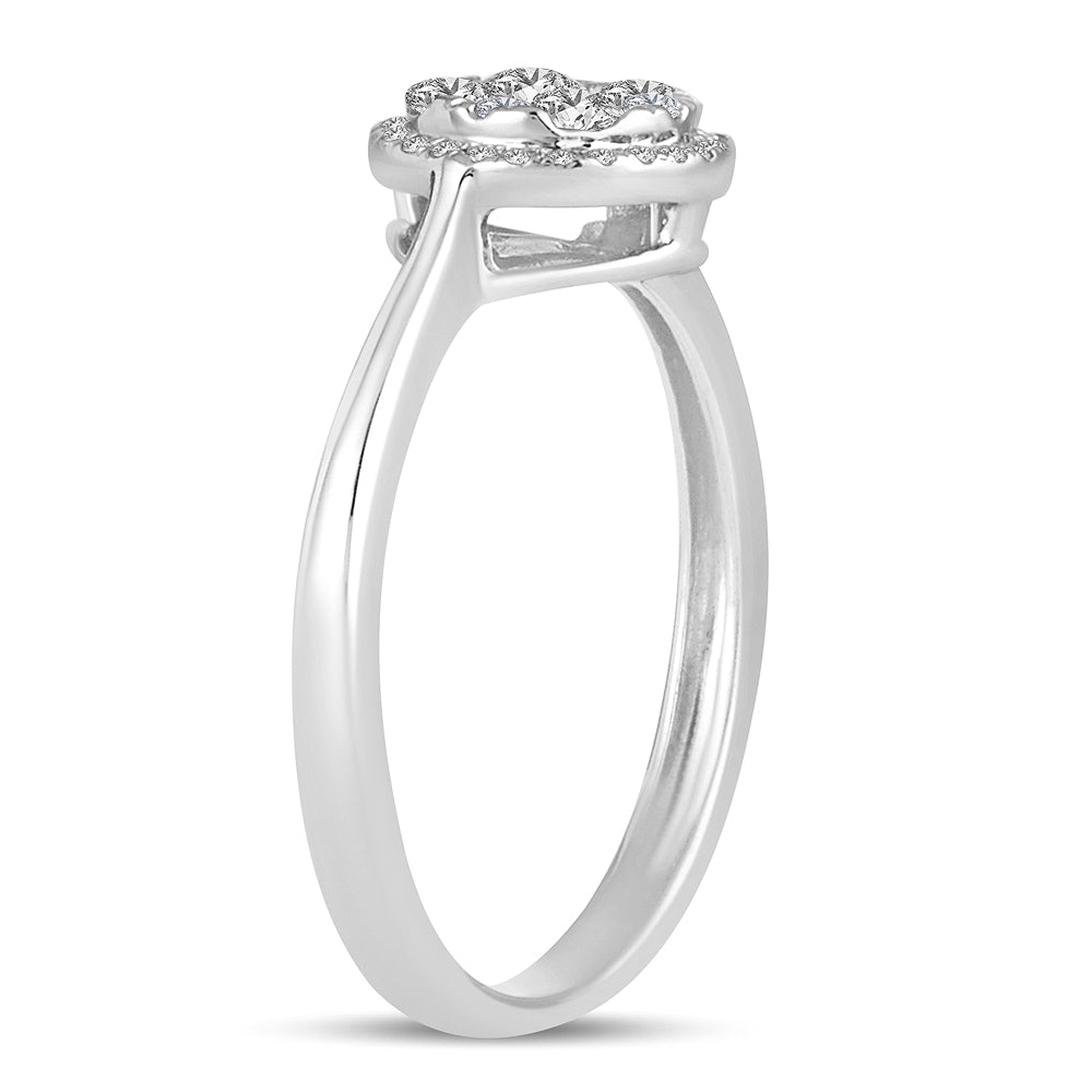 14K White Gold Elegant  0.48Ct  Diamond  Ring