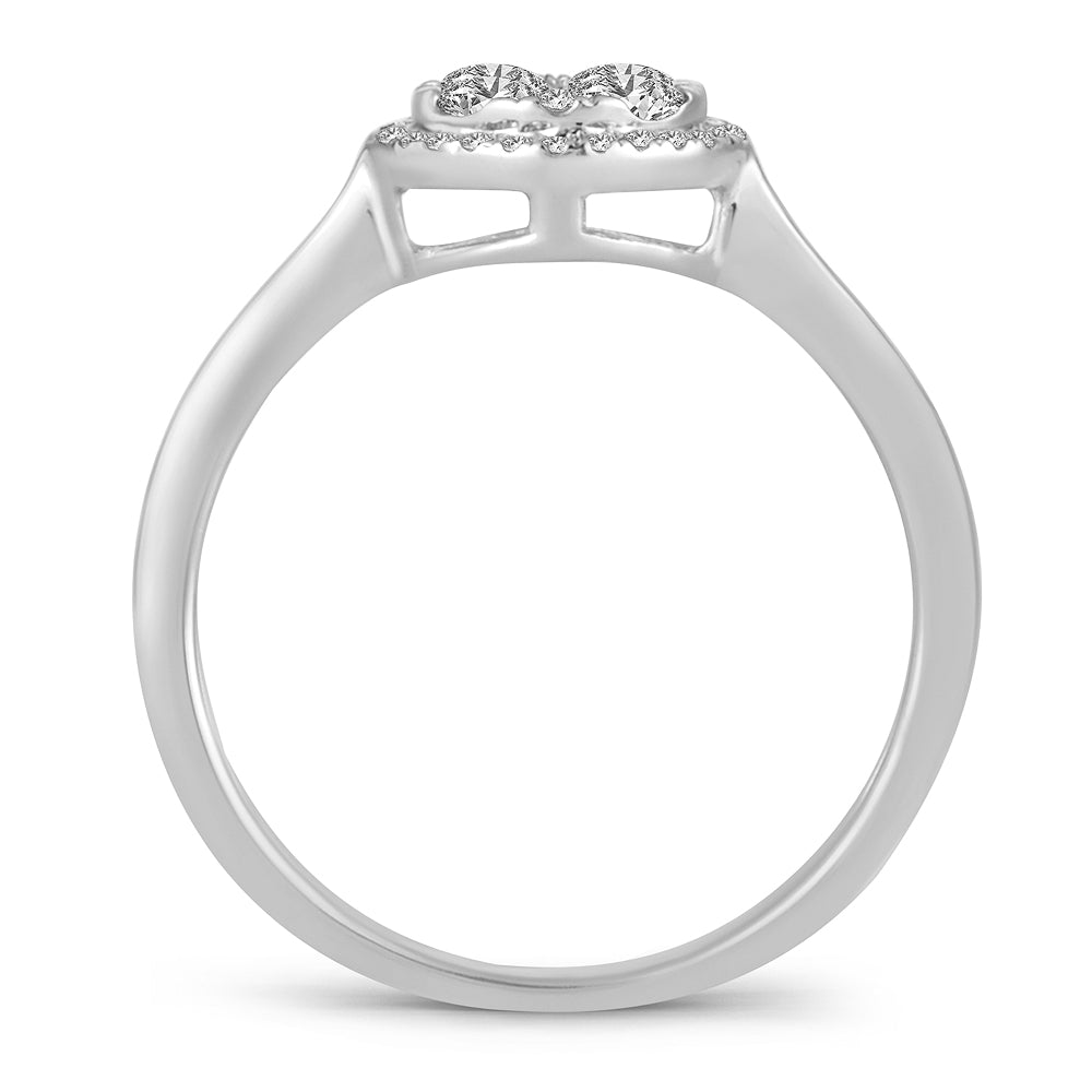 14K White Gold Elegant  0.48Ct  Diamond  Ring