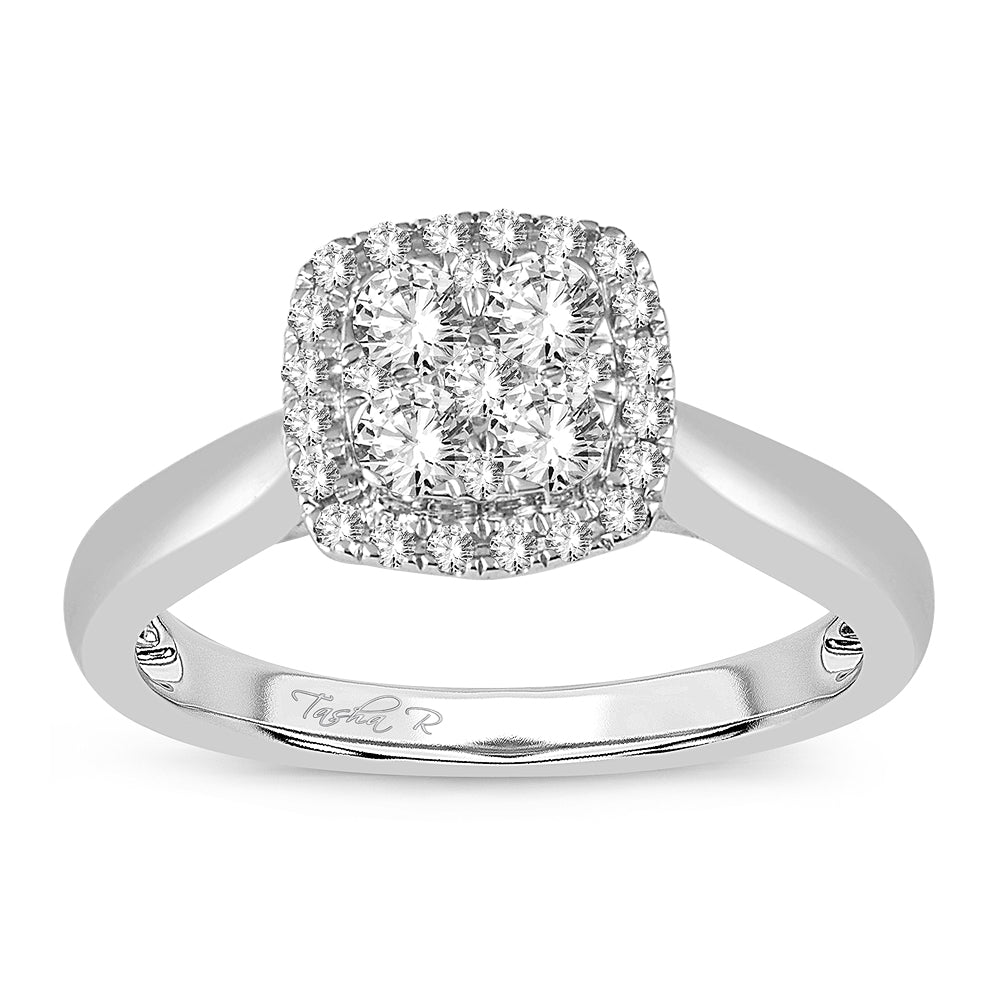 14K White Gold Gorgeous  0.48Ct  Diamond  Ring