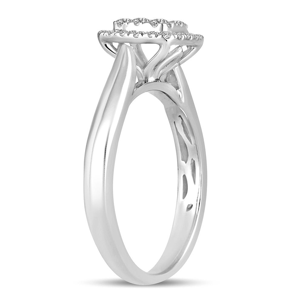 14K White Gold Gorgeous  0.48Ct  Diamond  Ring