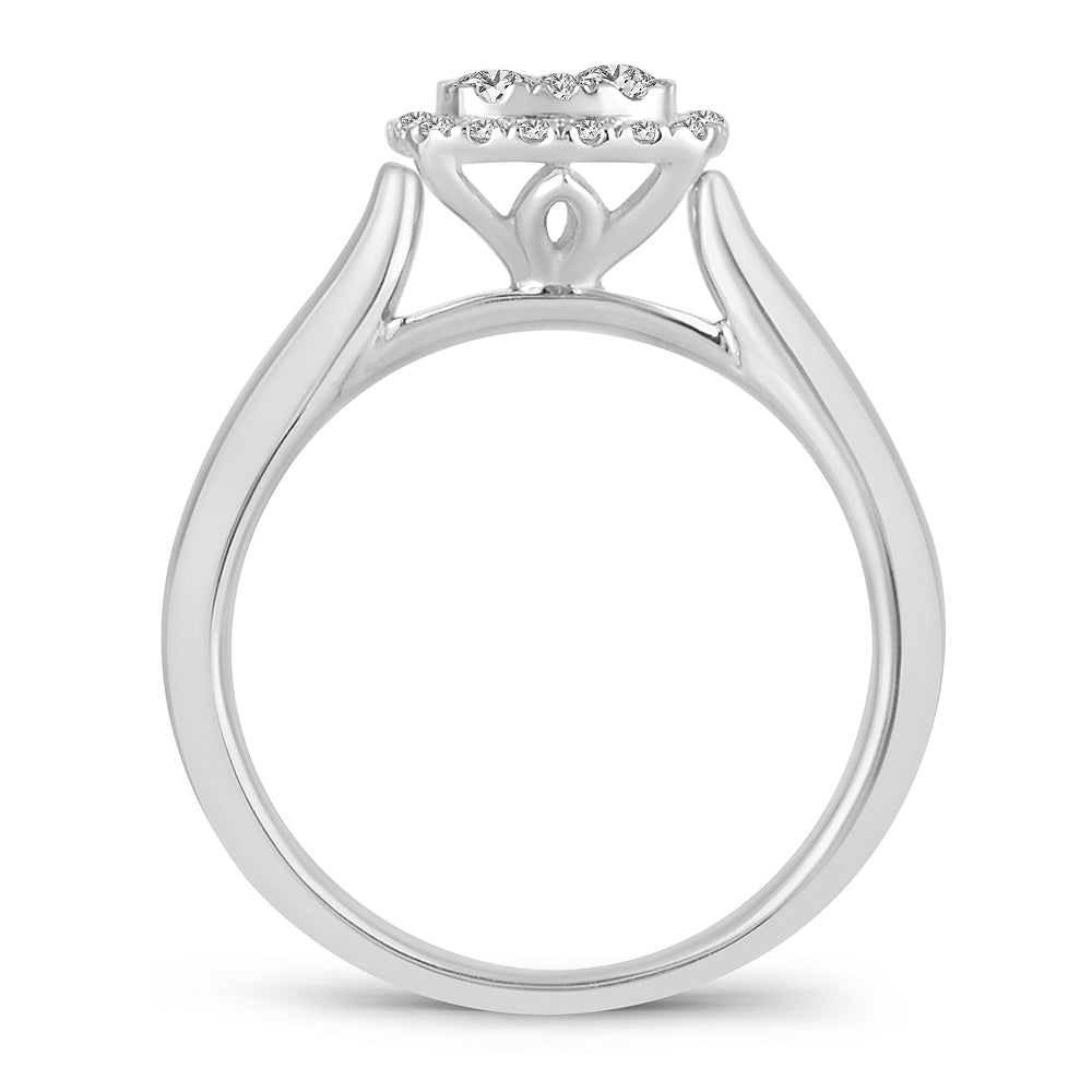 14K White Gold Gorgeous  0.48Ct  Diamond  Ring