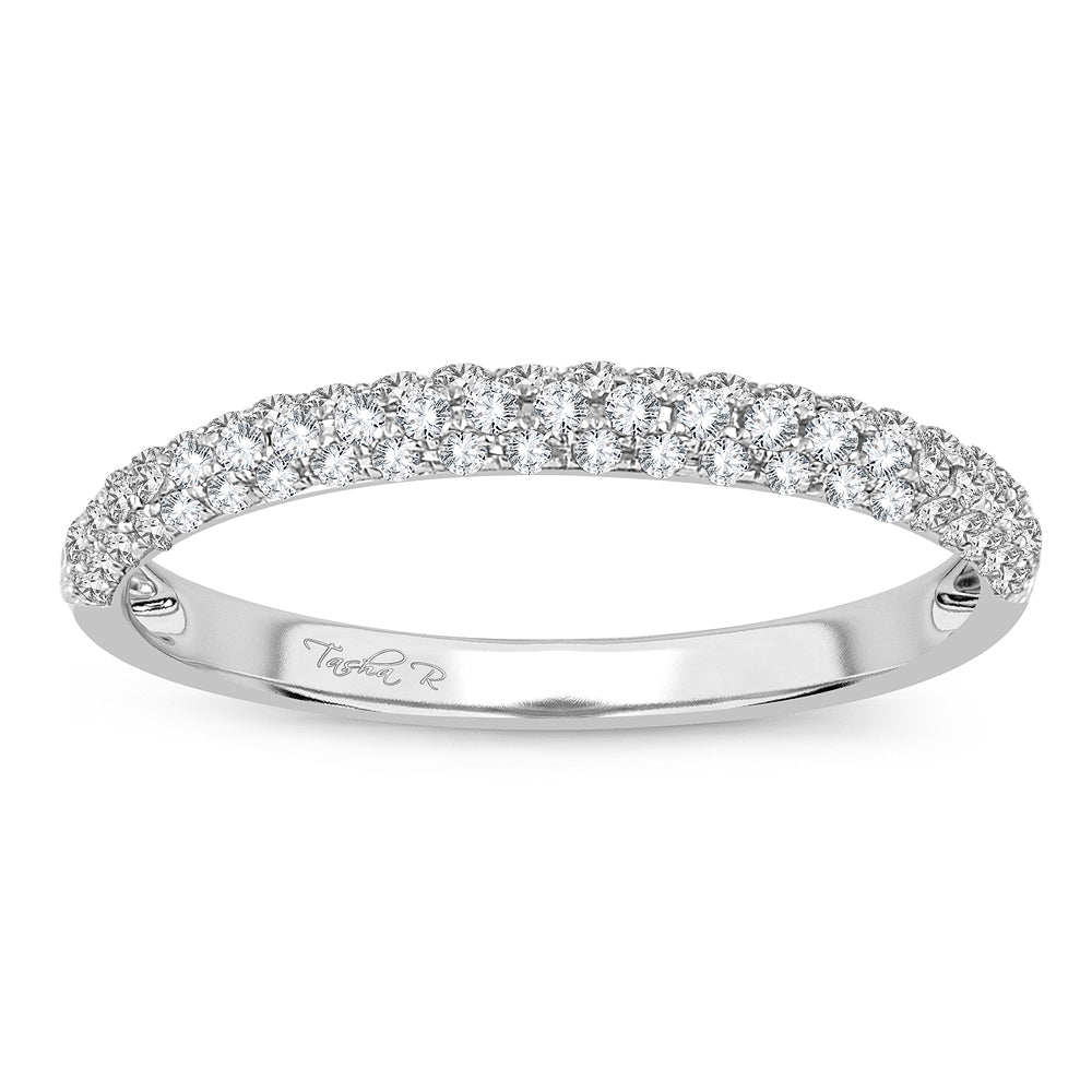 14K White Gold Dazzling 0.33Ct Diamond Band