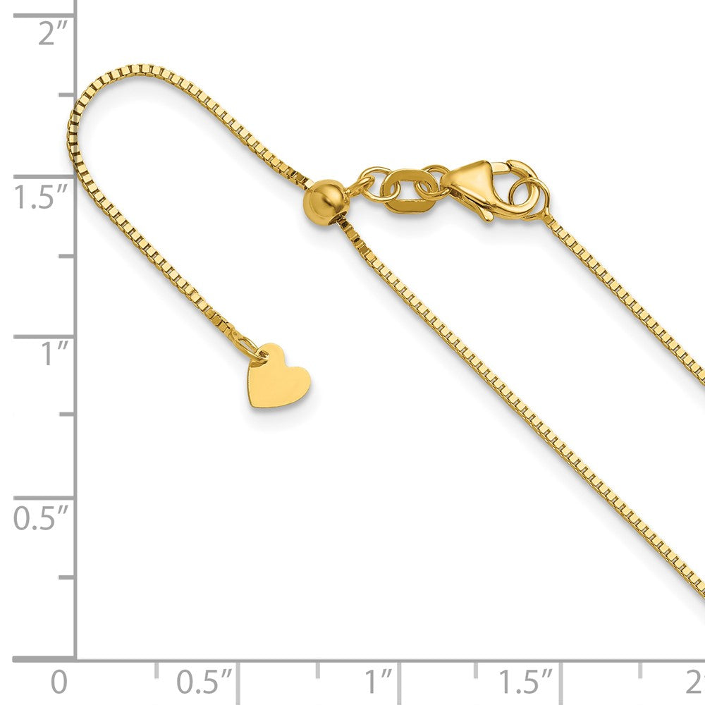 14K Adjustable .8mm Box Chain