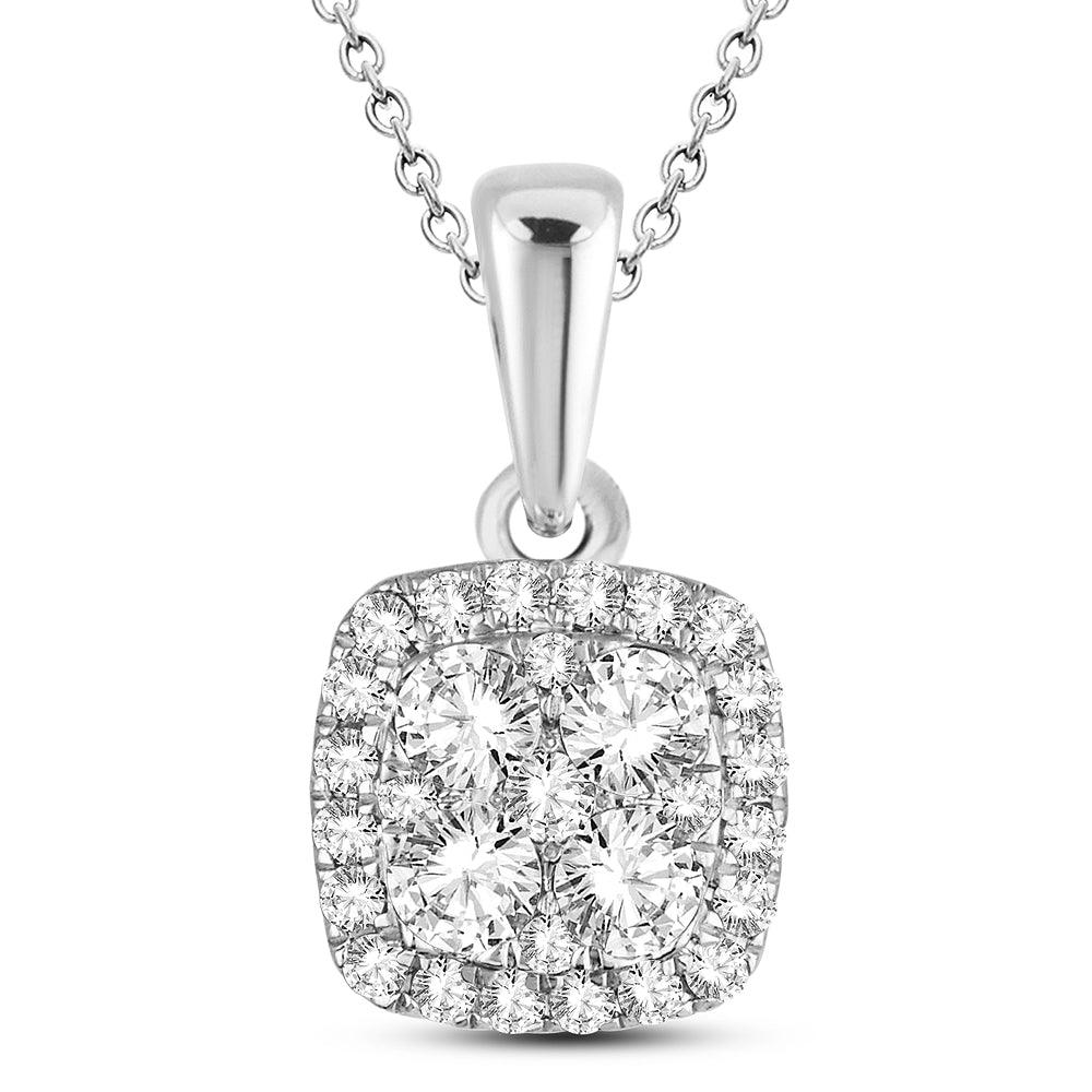 14K White Gold Magnifcnet 0.50Ct Diamond Pendant