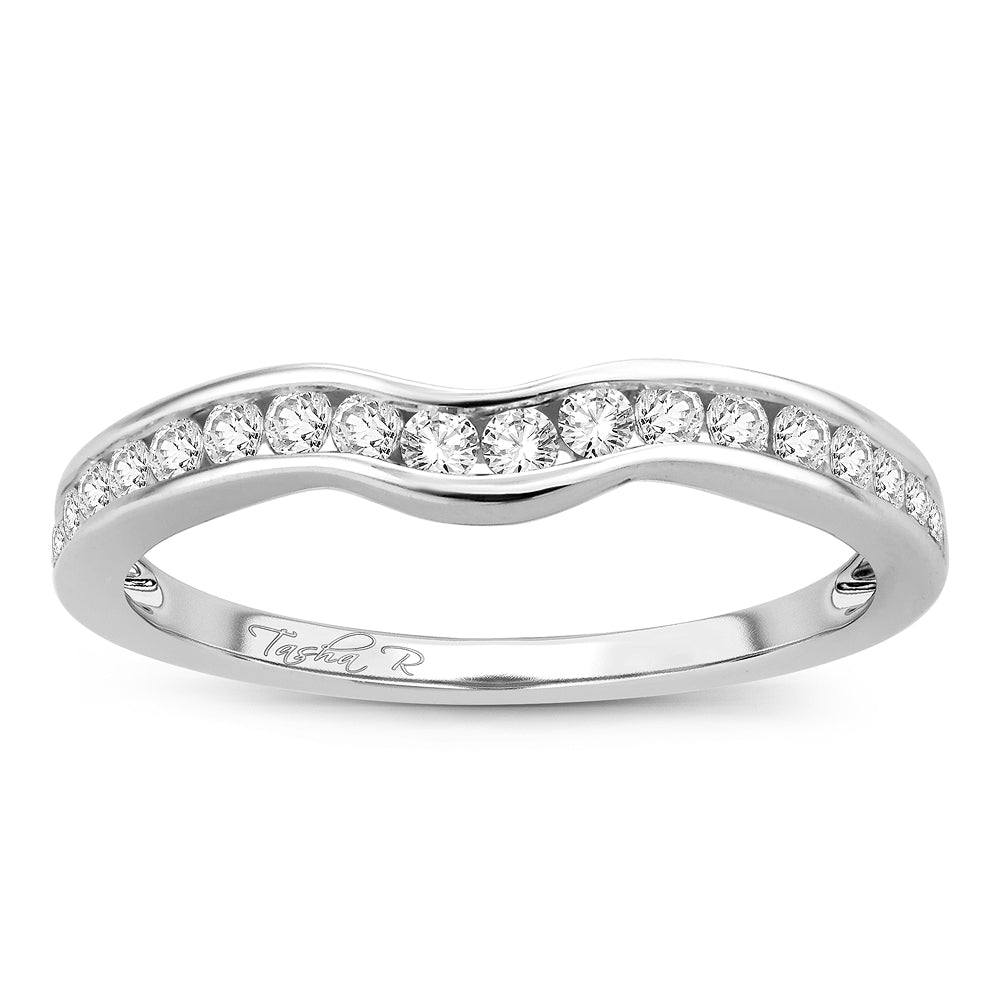 14K White Gold  0.34Ct  Diamond Enhancer Band