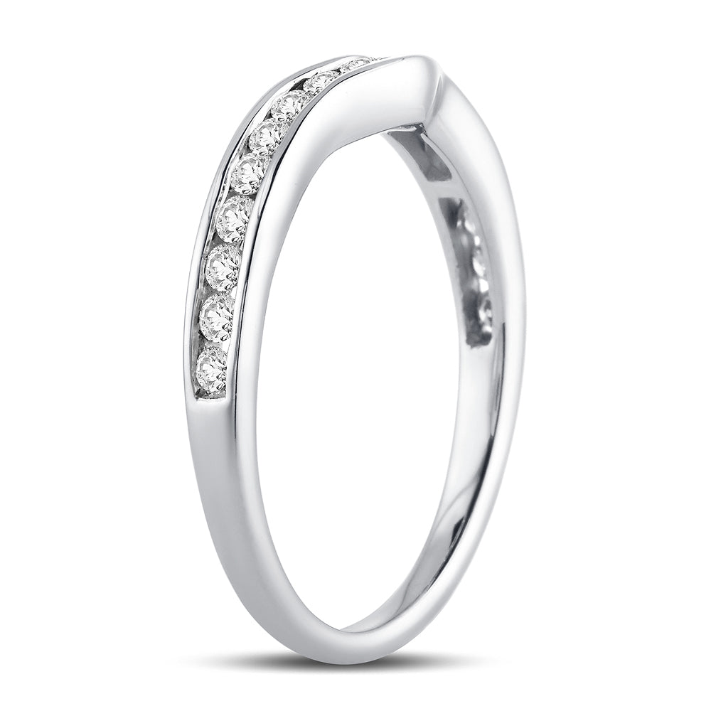 14K White Gold  0.34Ct  Diamond Enhancer Band