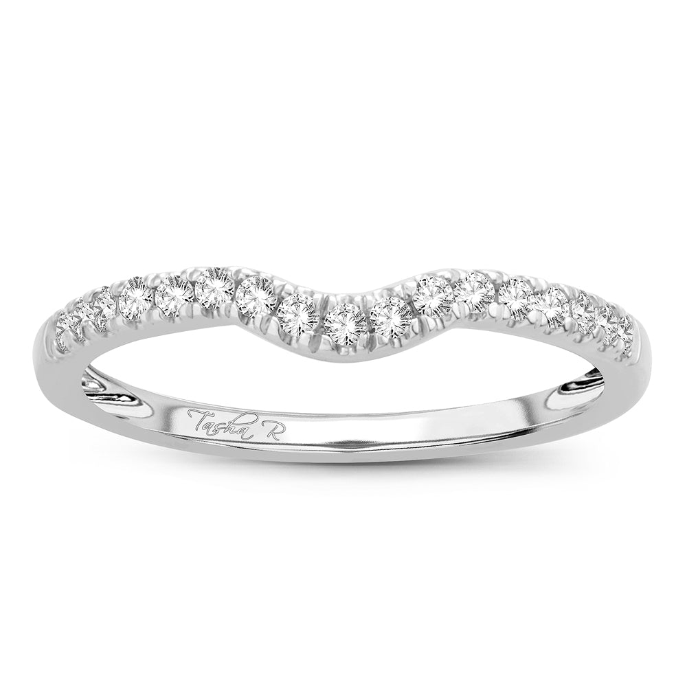 14K White Gold  0.20Ct  Diamond Enhancer Band