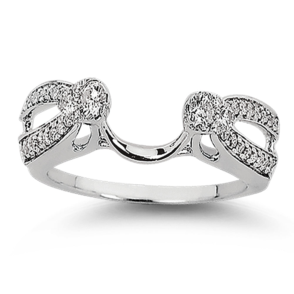 14K White Gold Magnifcnet  0.34Ct  Diamond  Ring Guard