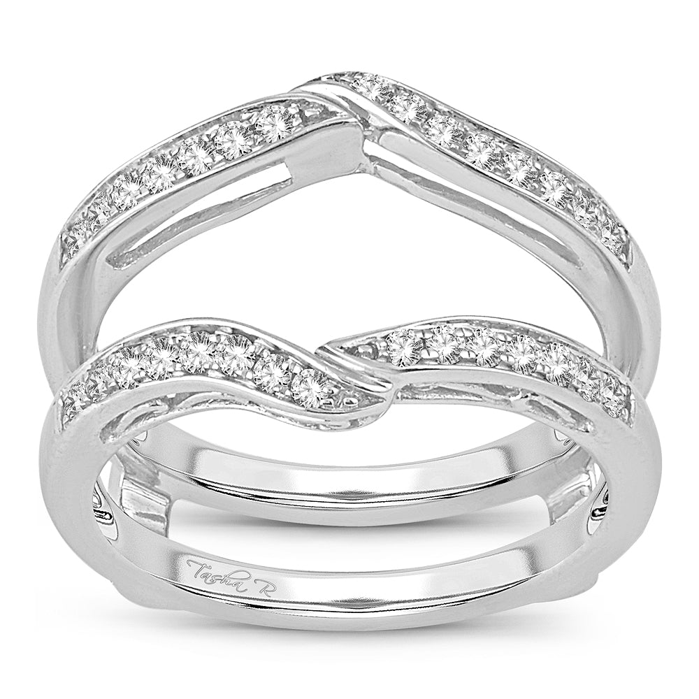 14K White Gold Gorgeous  0.33Ct  Diamond  Ring Guard