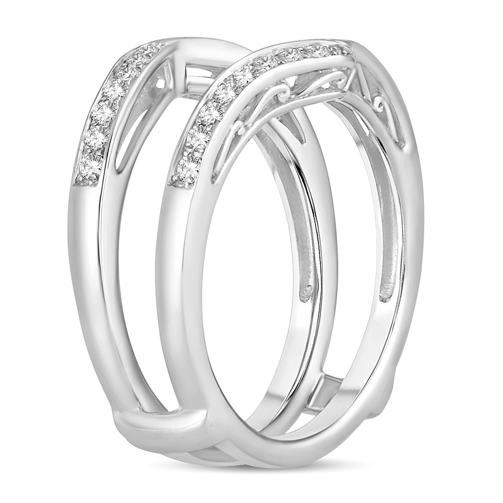 14K White Gold Gorgeous  0.33Ct  Diamond  Ring Guard