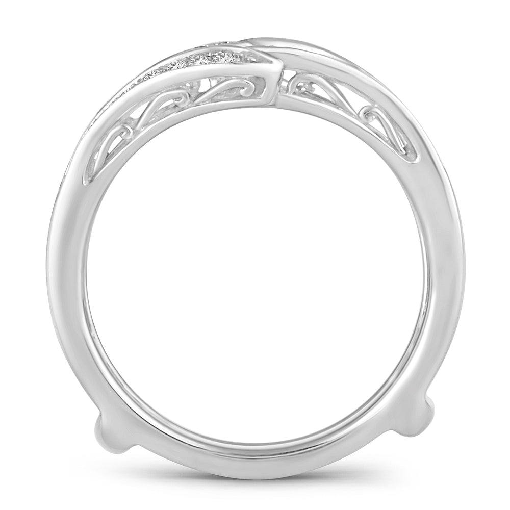 14K White Gold Gorgeous  0.33Ct  Diamond  Ring Guard