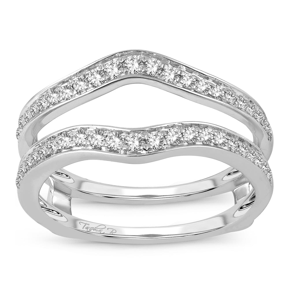 14K White Gold Gorgeous  0.40Ct  Diamond  Ring Guard