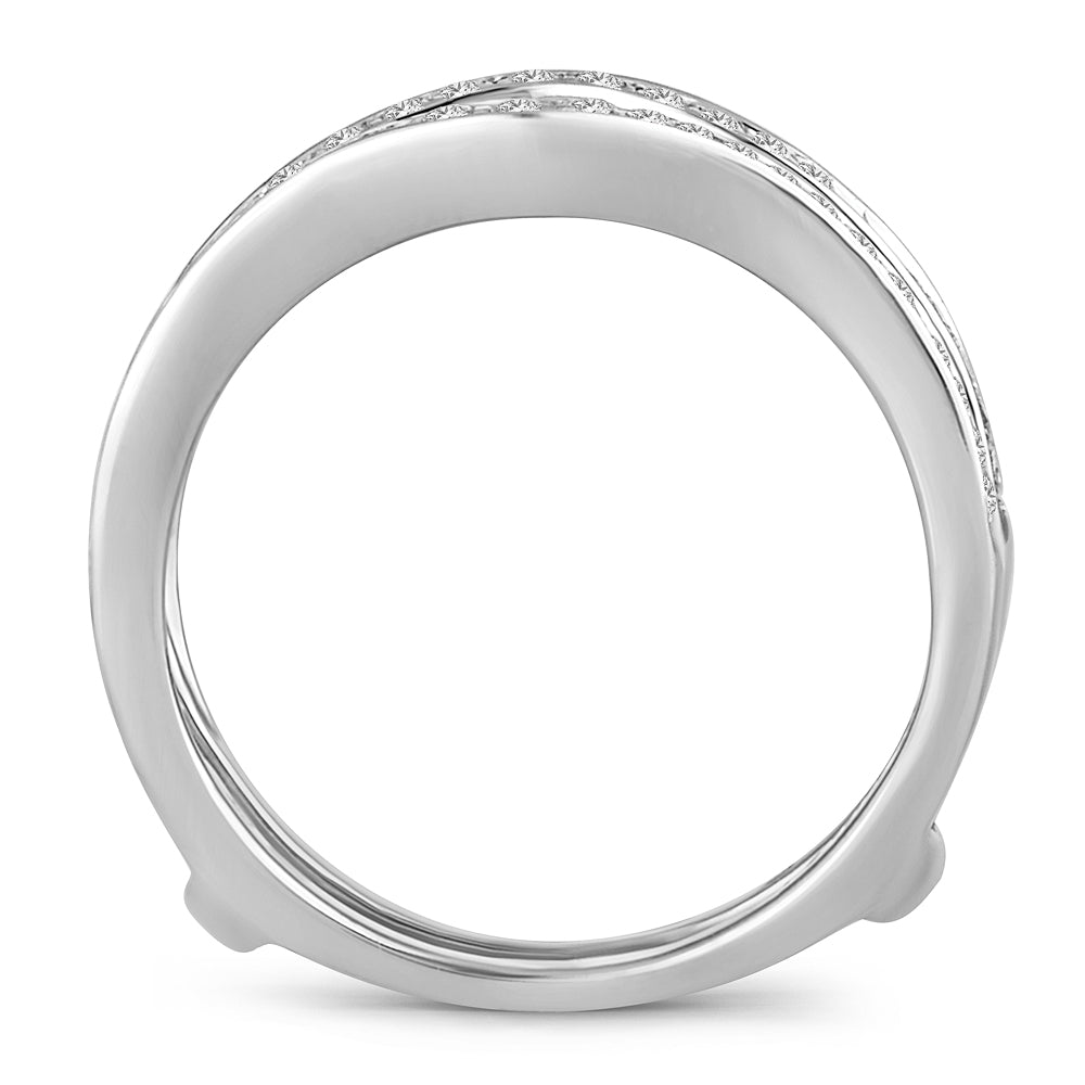 14K White Gold Gorgeous  0.40Ct  Diamond  Ring Guard