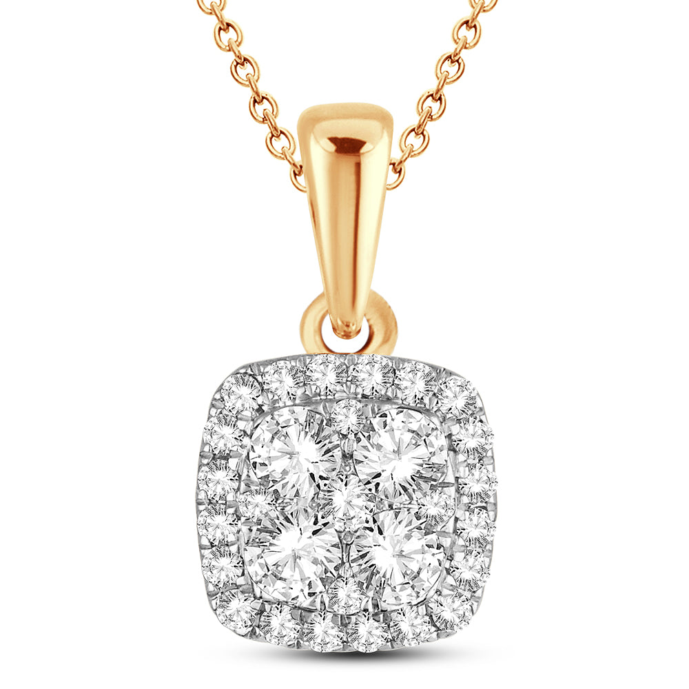 14K Yellow Gold Magnifcnet 0.50Ct Diamond Pendant