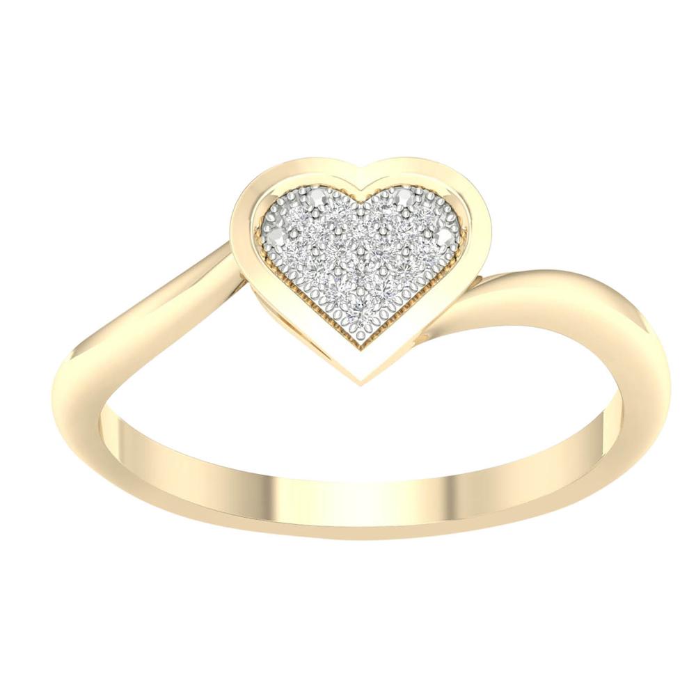 10K Yellow Gold Exquisite  0.05Ct Diamond Ring