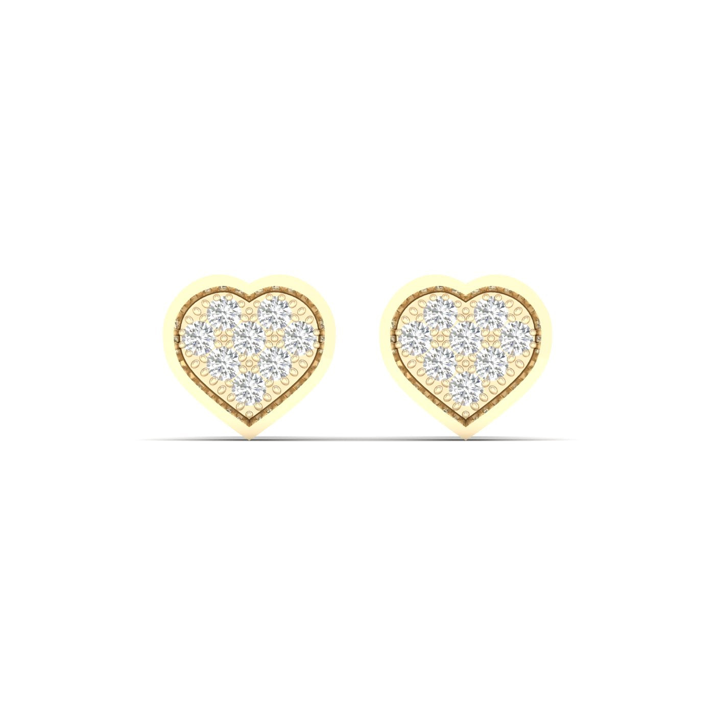 10K Yellow Gold Dazzling 0.05Ct Diamond Earring