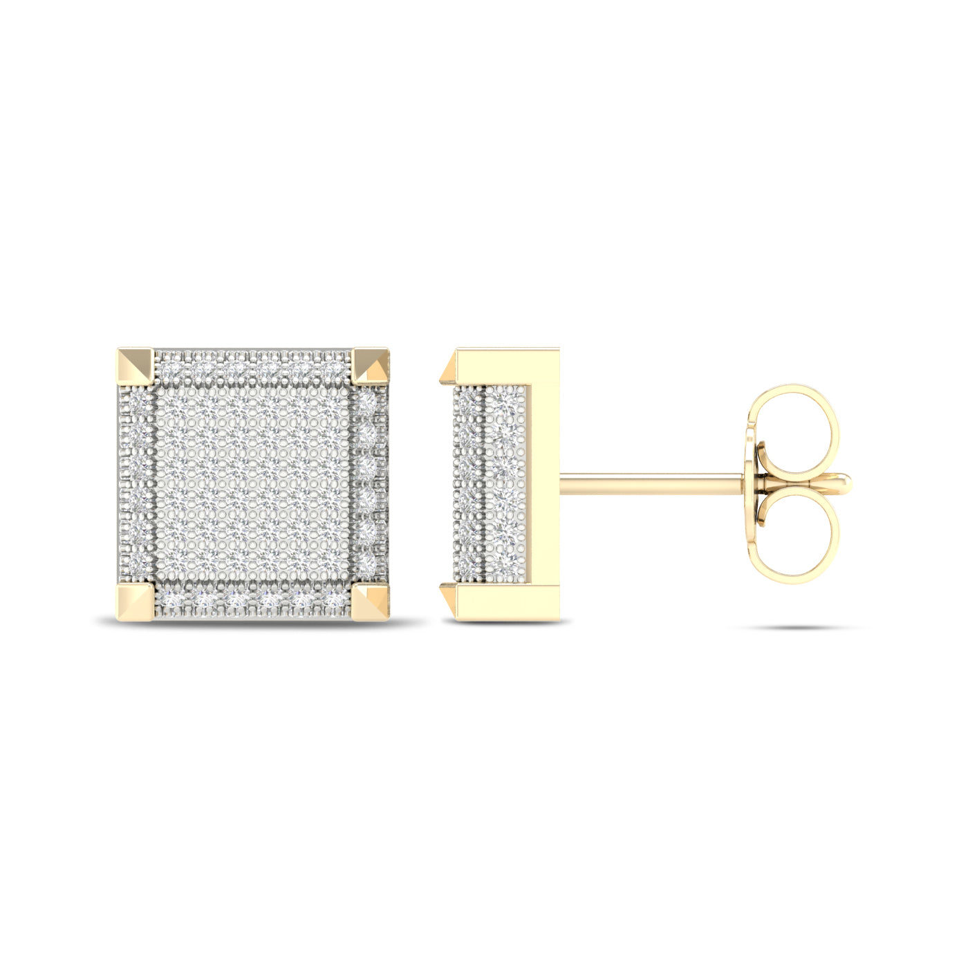 10K Yellow Gold Gorgeous 0.50Ct  Diamond  Earring