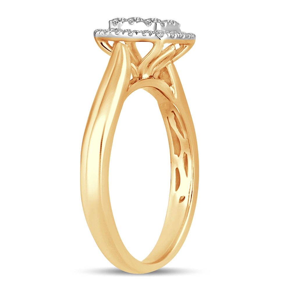 14K Yellow Gold Gorgeous  0.48Ct Diamond Ring