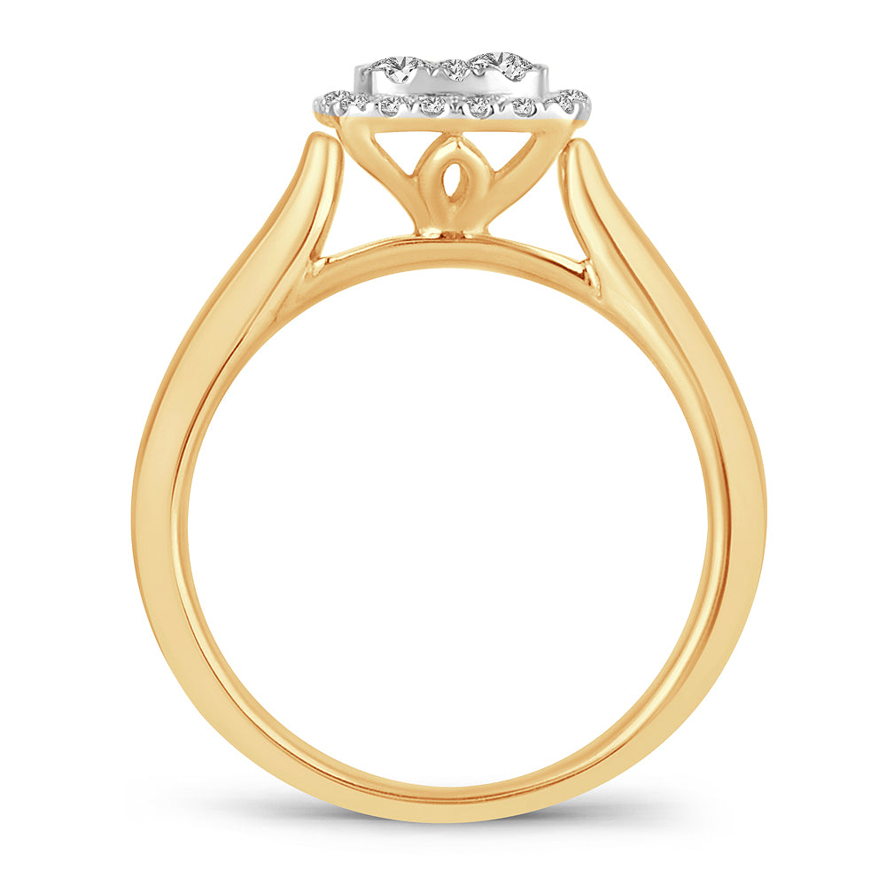 14K Yellow Gold Gorgeous  0.48Ct Diamond Ring