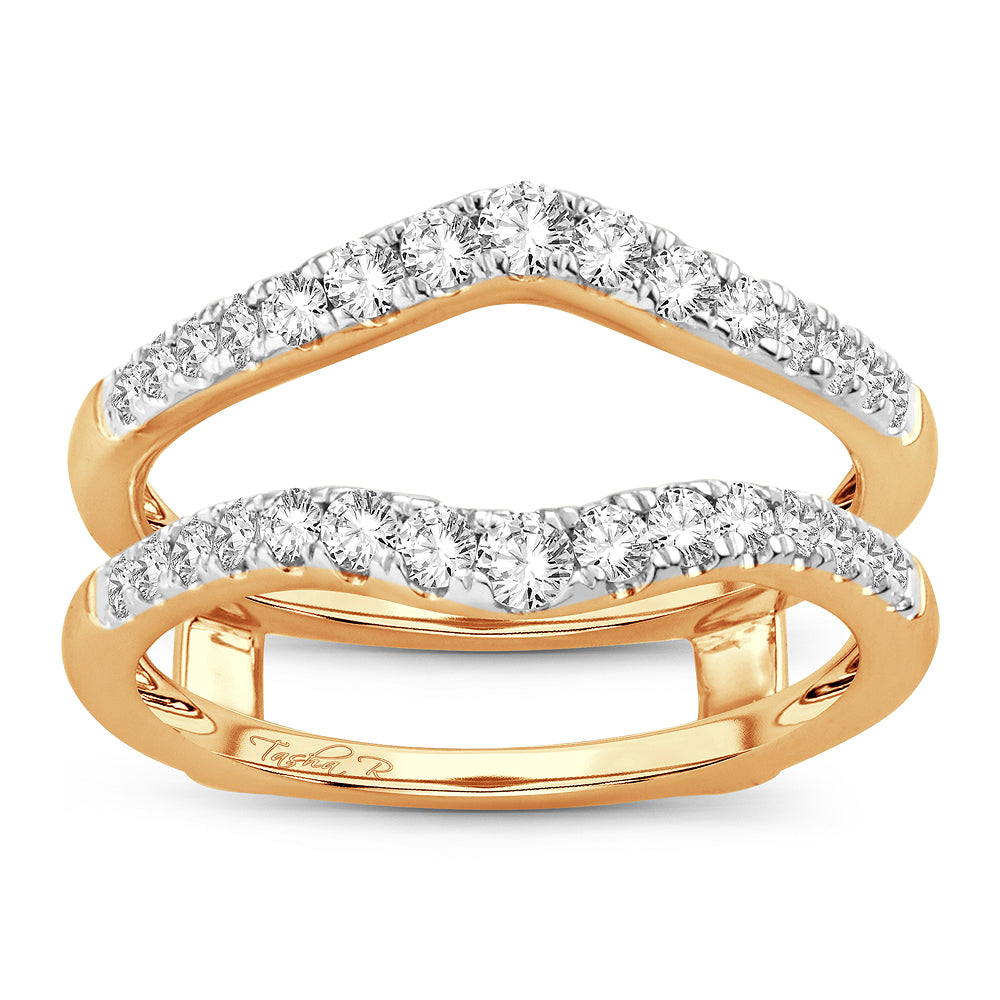 14K Yellow Gold Elegant  0.50Ct  Diamond  Ring Guard