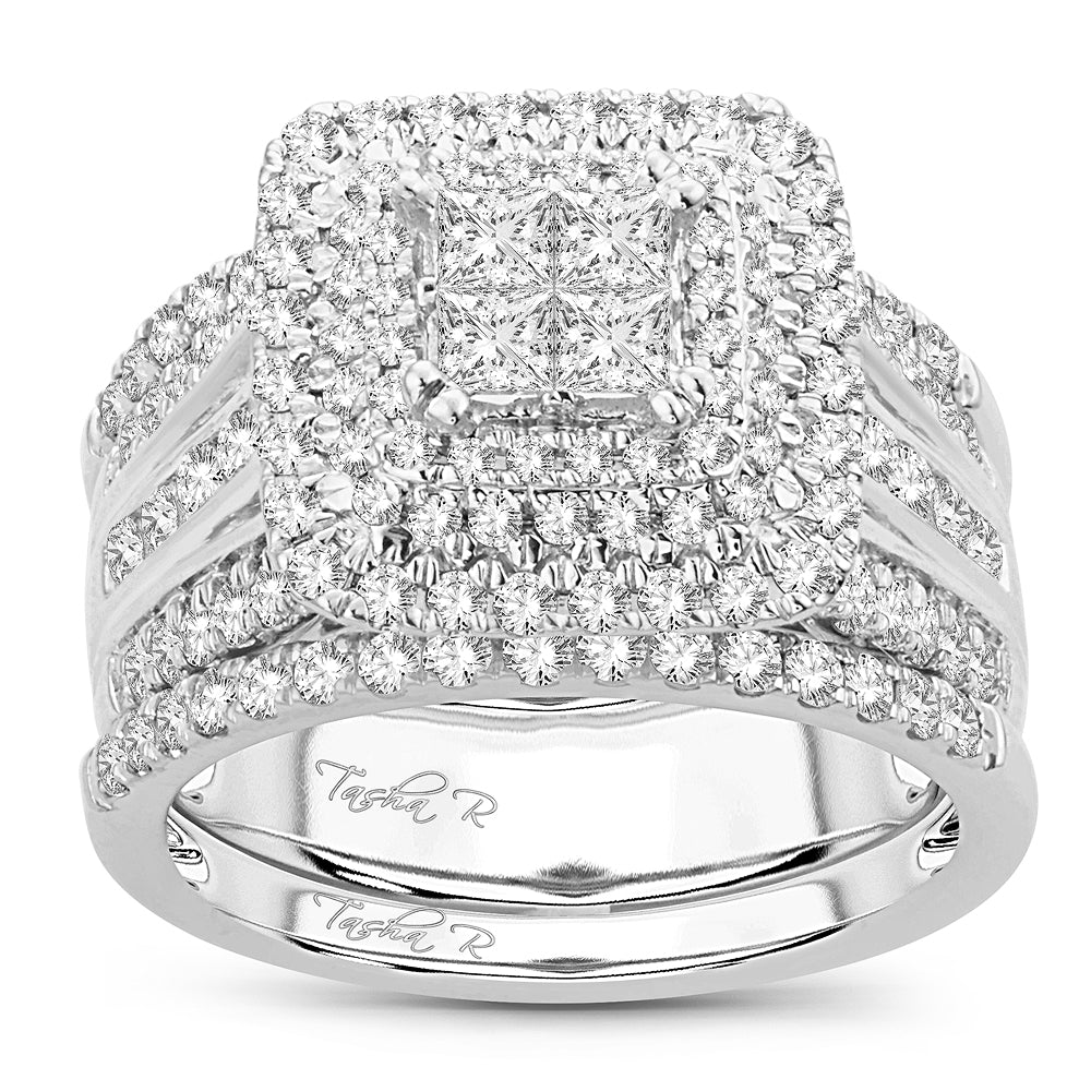 14K White Gold Gorgeous  2.01Ct  Bridal Diamond  Ring