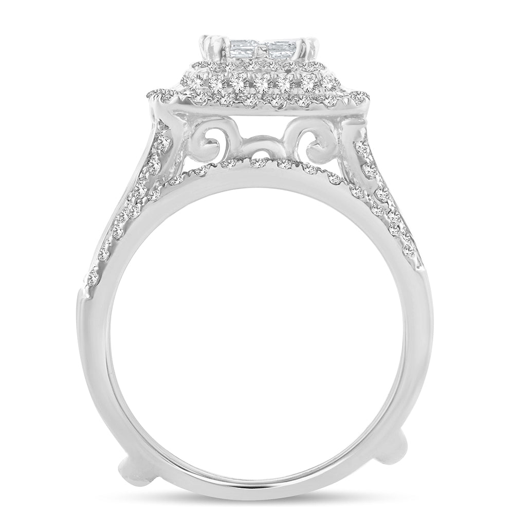 14K White Gold Gorgeous  2.01Ct  Bridal Diamond  Ring