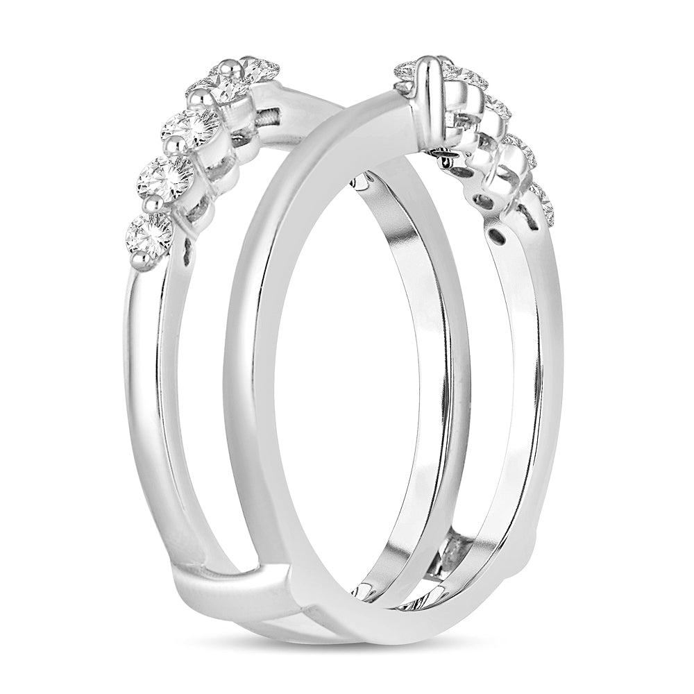 14K White Gold Gorgeous   0.50Ct  Diamond Ring Guard