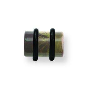 Polyester Faux Organic Stone Plugs 2G (6.5mm) 3/8 Long (10mm) Plug BPLAO101-2-BR