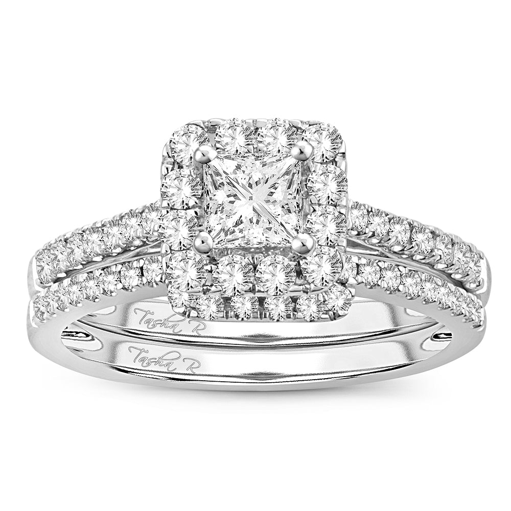 14K White Gold Beautiful 1.00Ct Diamond Bridal Ring