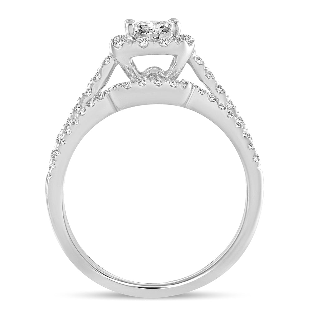 14K White Gold Beautiful 1.00Ct Diamond Bridal Ring