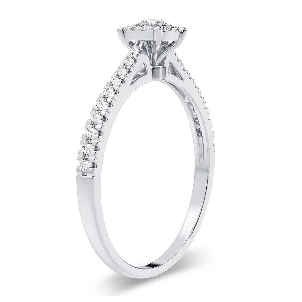 10K White Gold Gorgeous 0.09Ct Diamond Ring