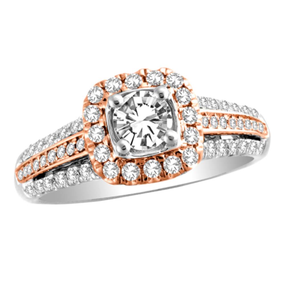 14K Rose Gold Elegant 1.00Ct Diamond Ring