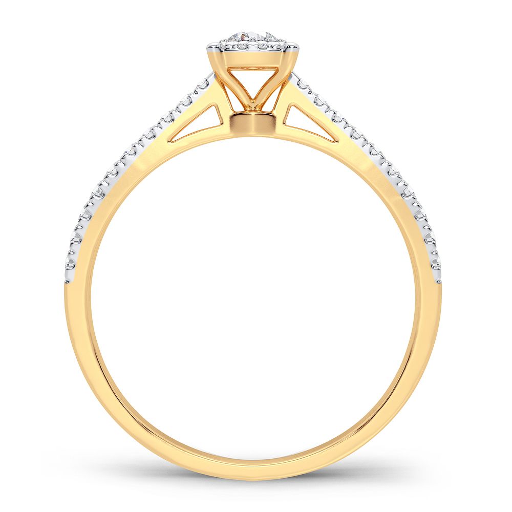 10K Yellow Gold Exquisite 0.09Ct Diamond Ring