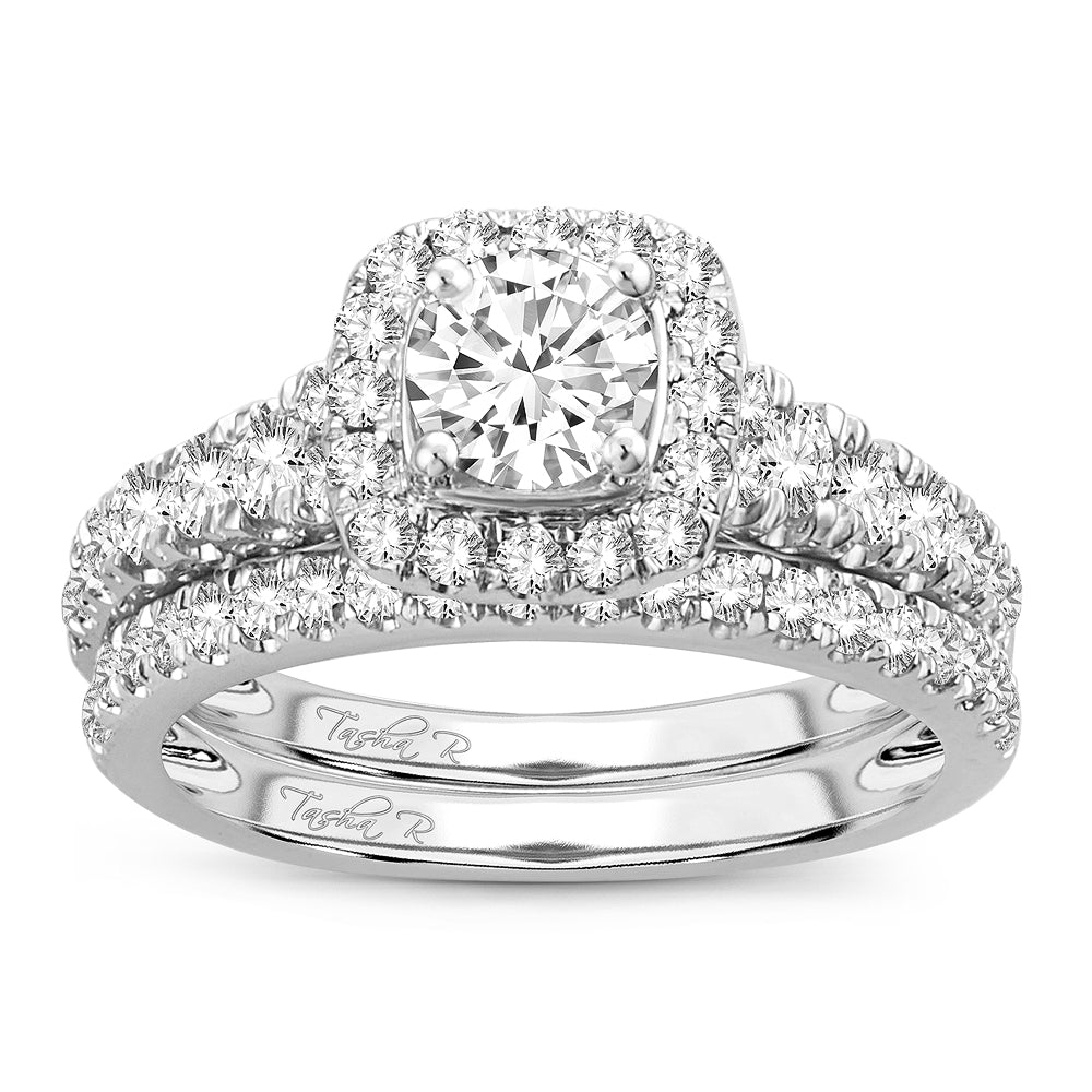 14K White Gold Gorgeous 1.00Ct  Diamond Bridal Ring