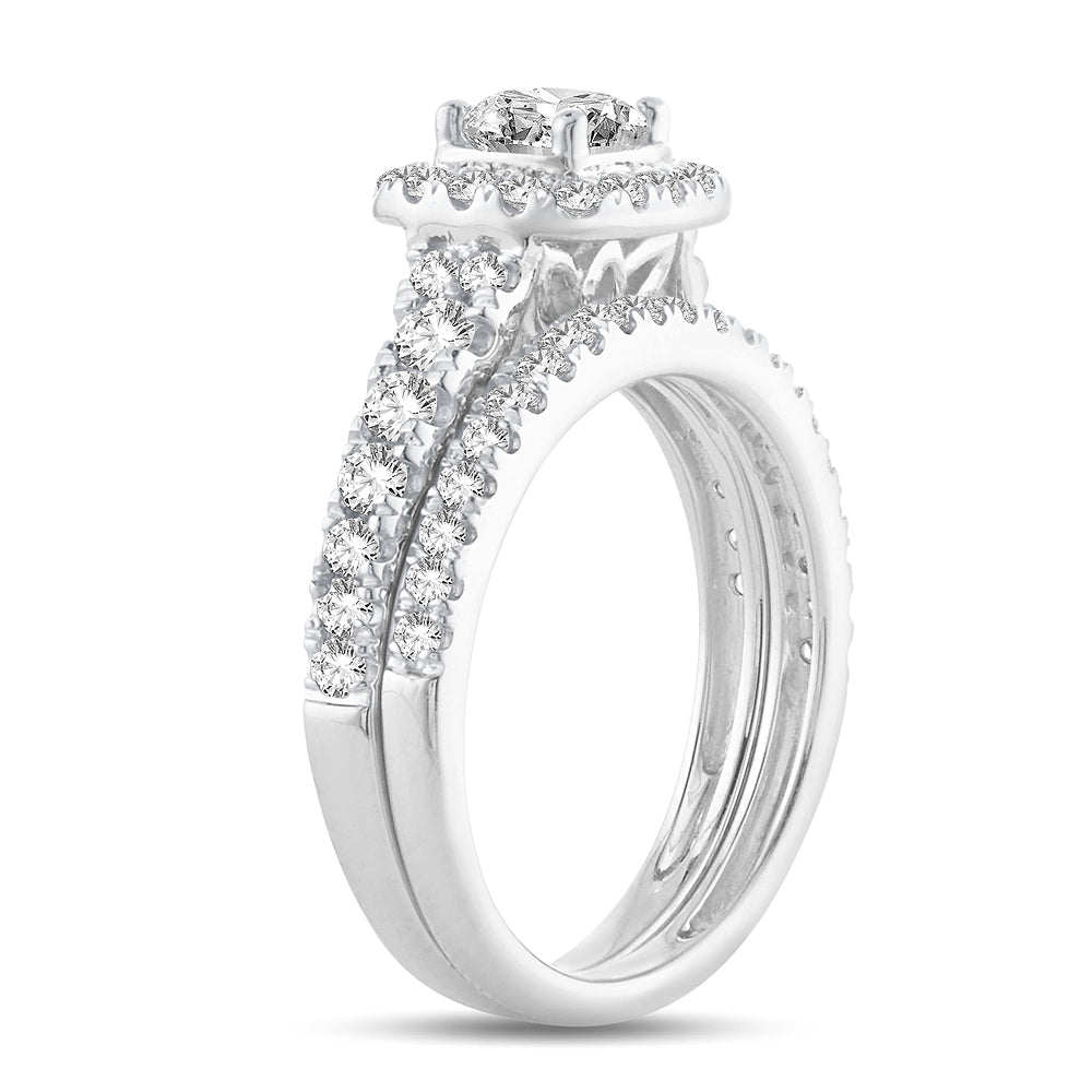 14K White Gold Gorgeous 1.00Ct  Diamond Bridal Ring