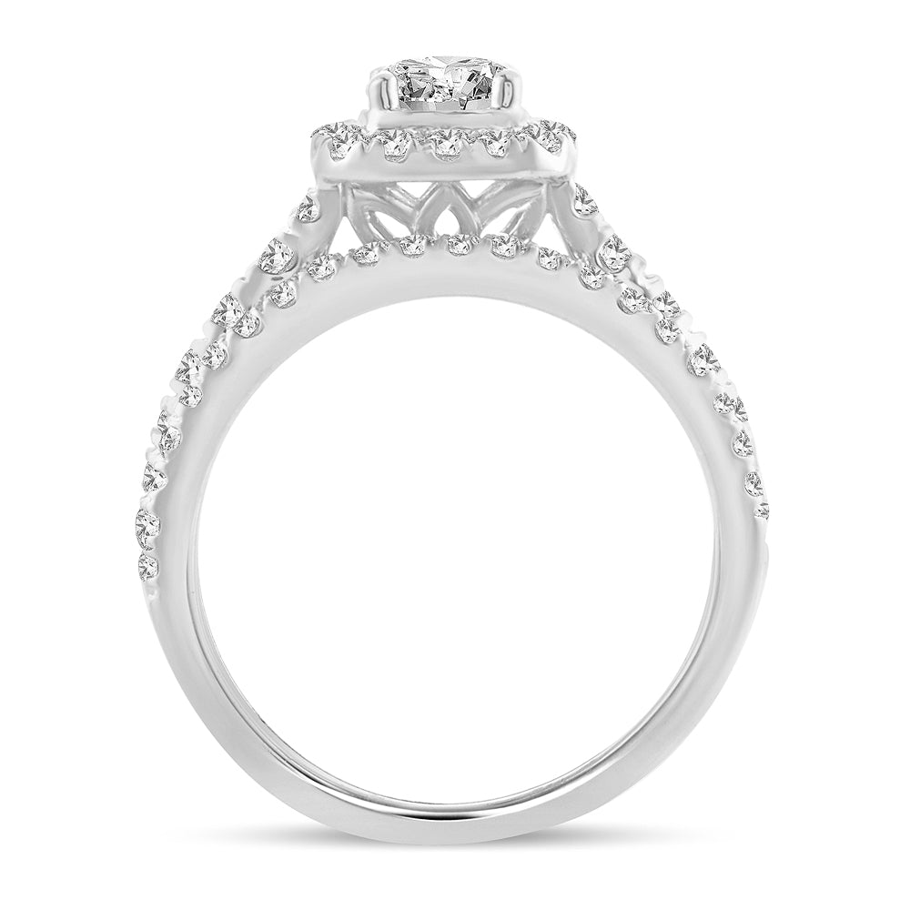 14K White Gold Gorgeous 1.00Ct  Diamond Bridal Ring