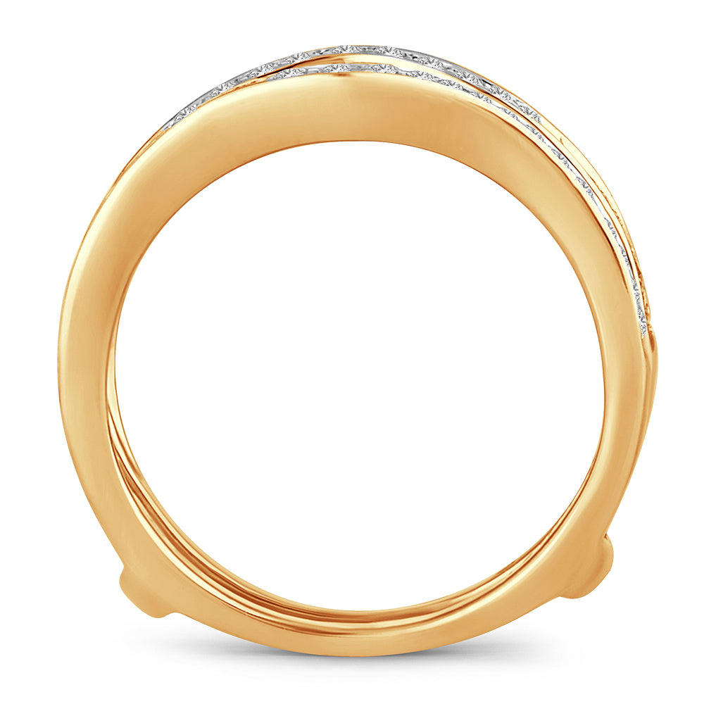 14K Yellow Gold Elegant  0.40Ct  Diamond  Ring Guard