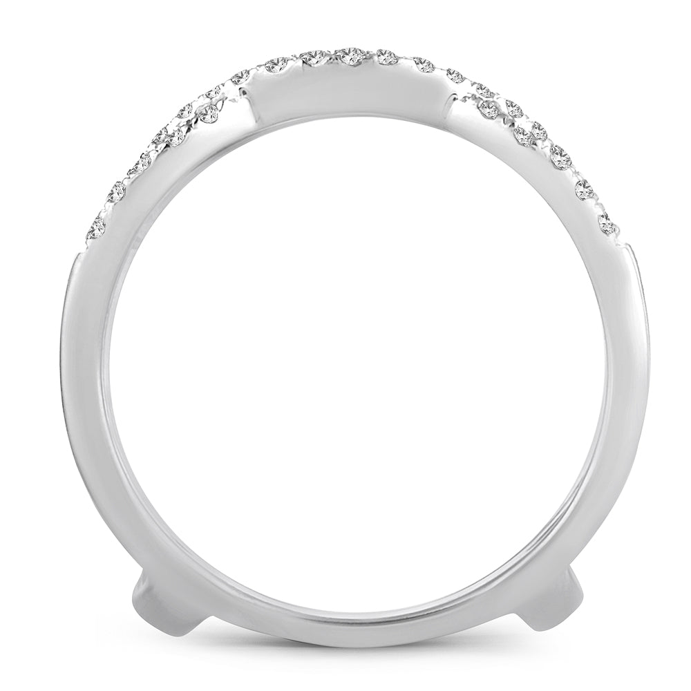 14K White Gold Gorgeous  0.33Ct Diamond Ring Guard