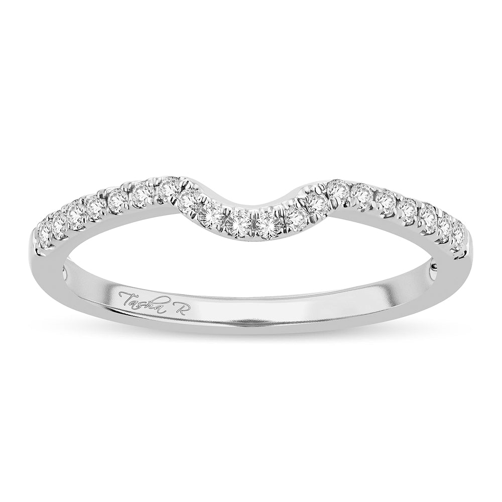 14K White Gold 0.16Ct Diamond Enhancer Band