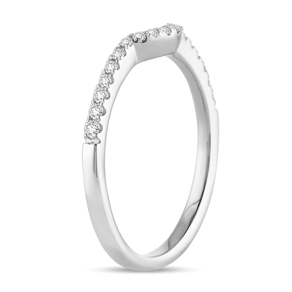 14K White Gold 0.16Ct Diamond Enhancer Band