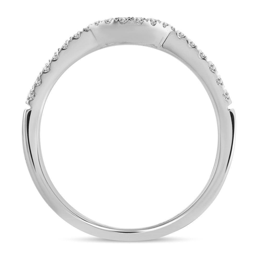 14K White Gold 0.16Ct Diamond Enhancer Band