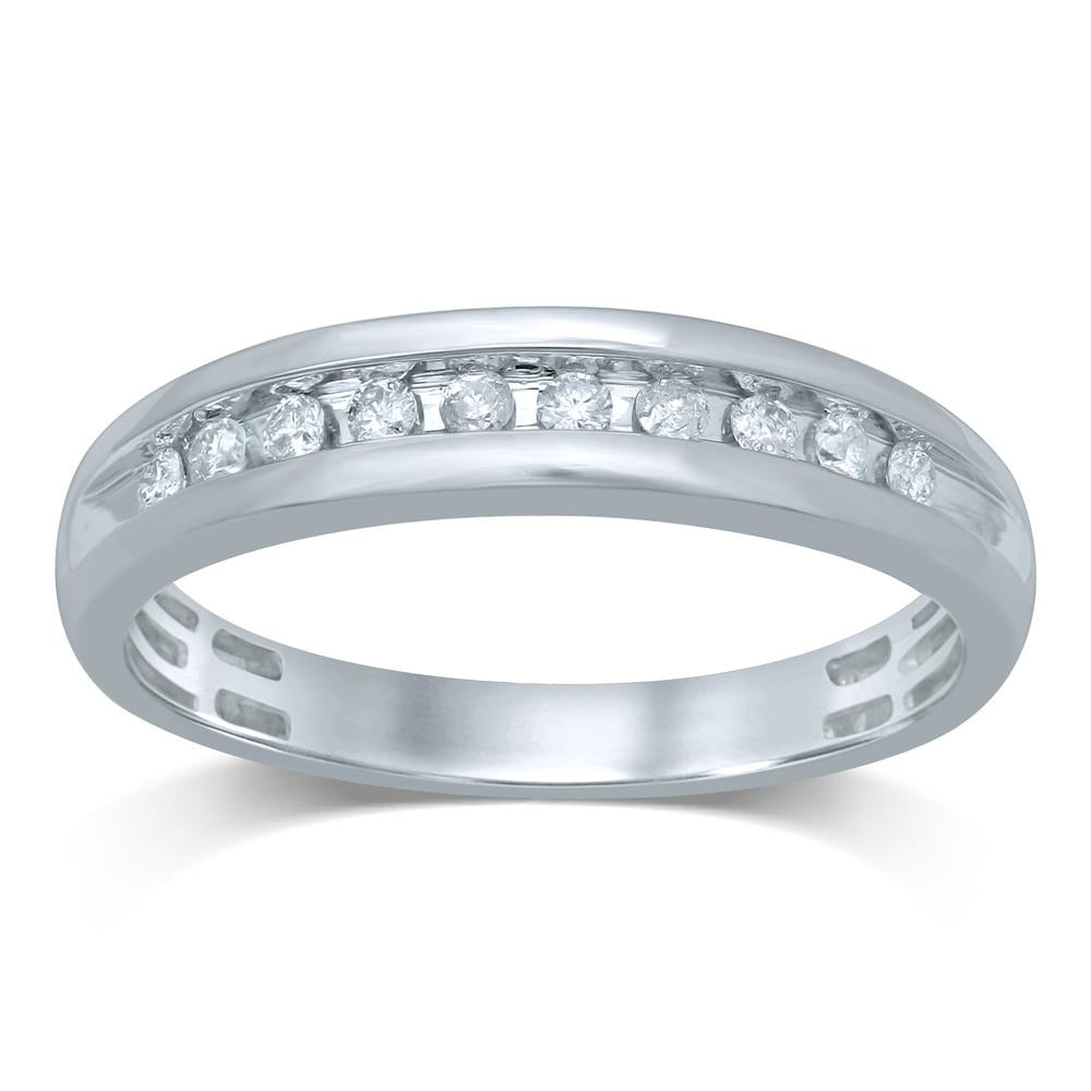 10K White Gold Elegant 0.25Ct Diamond Ring