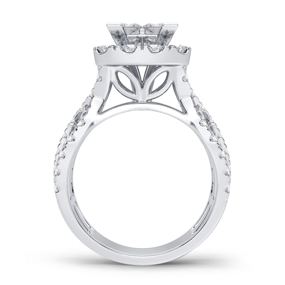 14K White Gold Magnifcnet 2.65Ct Diamond Ring