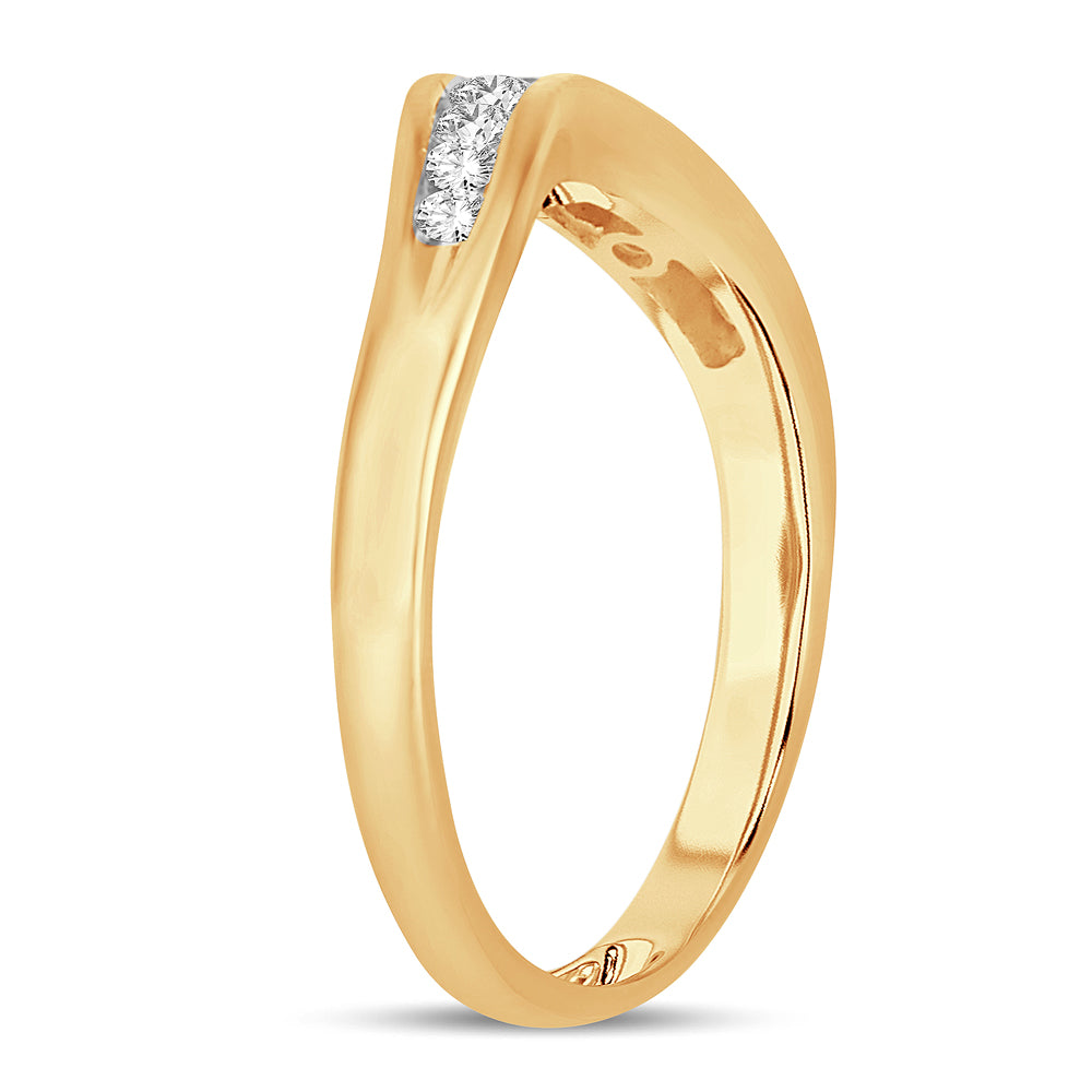 14K Yellow Gold 0.33Ct  Diamond Ring Enhancer