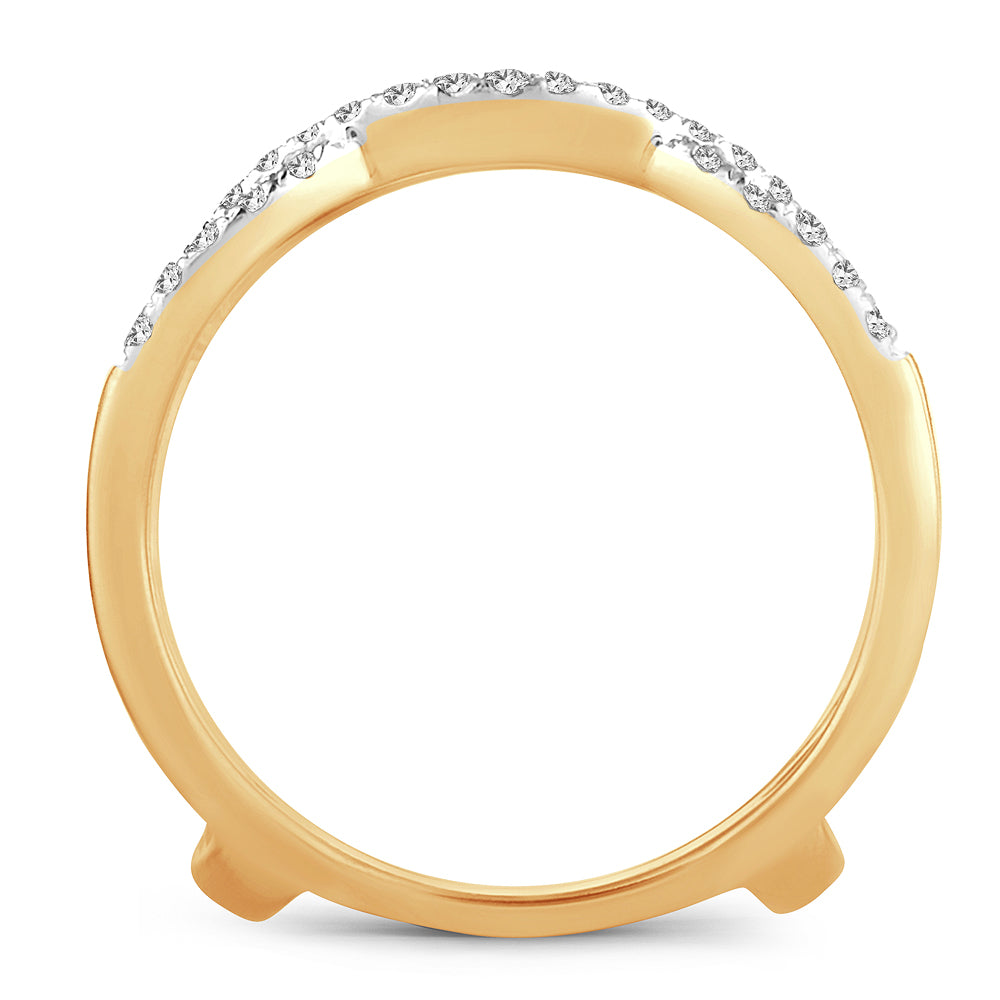 14K Rose Gold Exquisite   0.33Ct Diamond Ring Guard