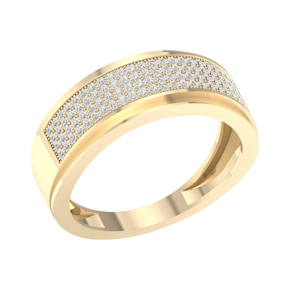 10K Yellow Gold Exquisite 0.30Ct Mens Band