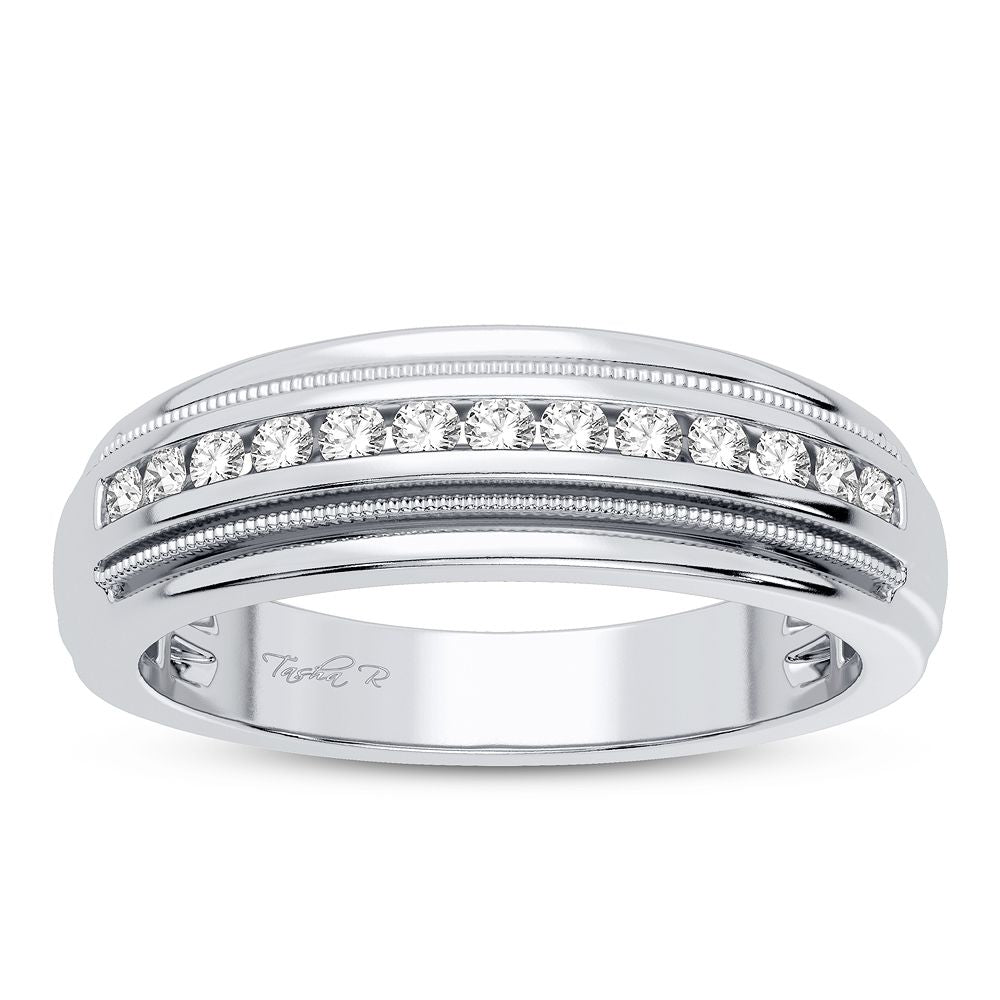 14K White Gold Beautiful 0.50Ct Diamond Band