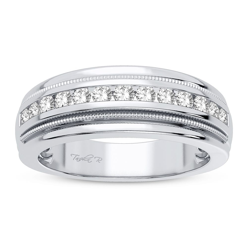 14K White Gold Dazzling 0.50Ct Diamond Band