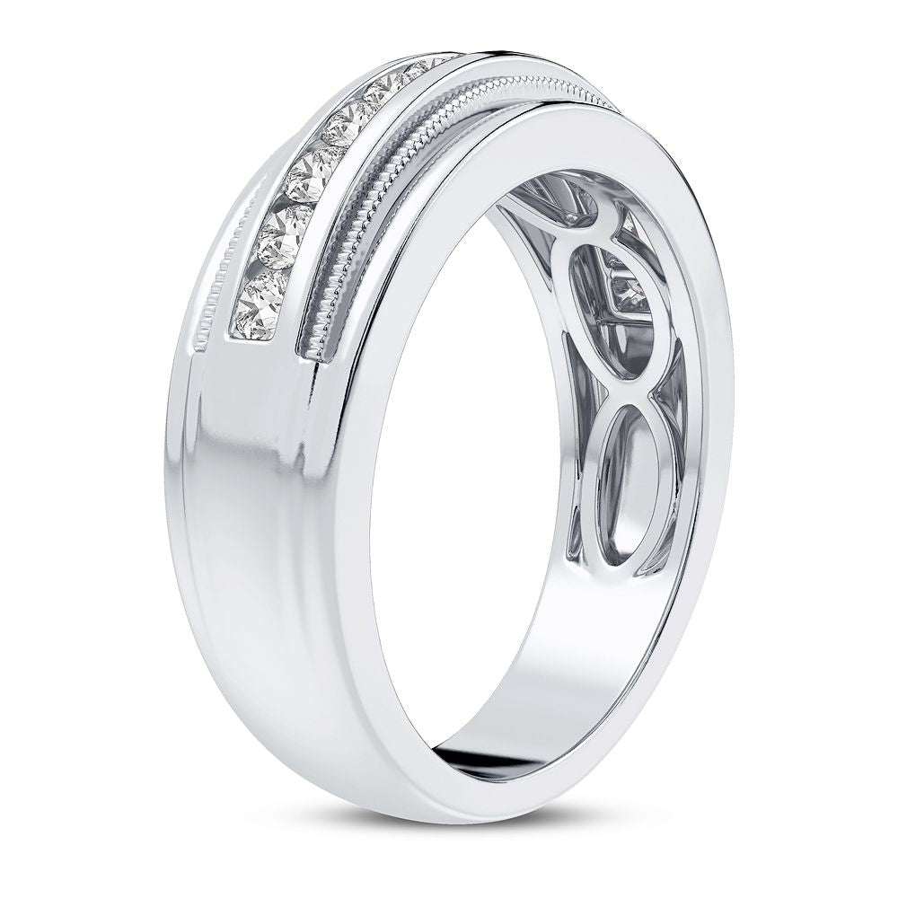 14K White Gold Dazzling 0.50Ct Diamond Band