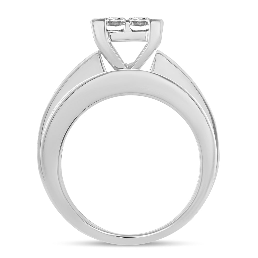 14K White Gold Elegant 0.33Ct Diamond Ring